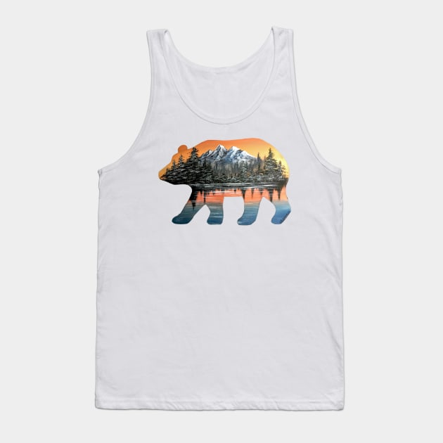 Bear Mountain Silhouette Tank Top by SistersInArtN